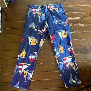 Brooks Brothers Vintage Sailboat Nautical Print pants